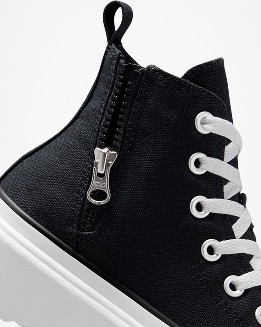 Zapatos Plataforma Converse Chuck Taylor All Star Lugged Lift Canvas Altas Niña Negras Blancas | PE 5L287E